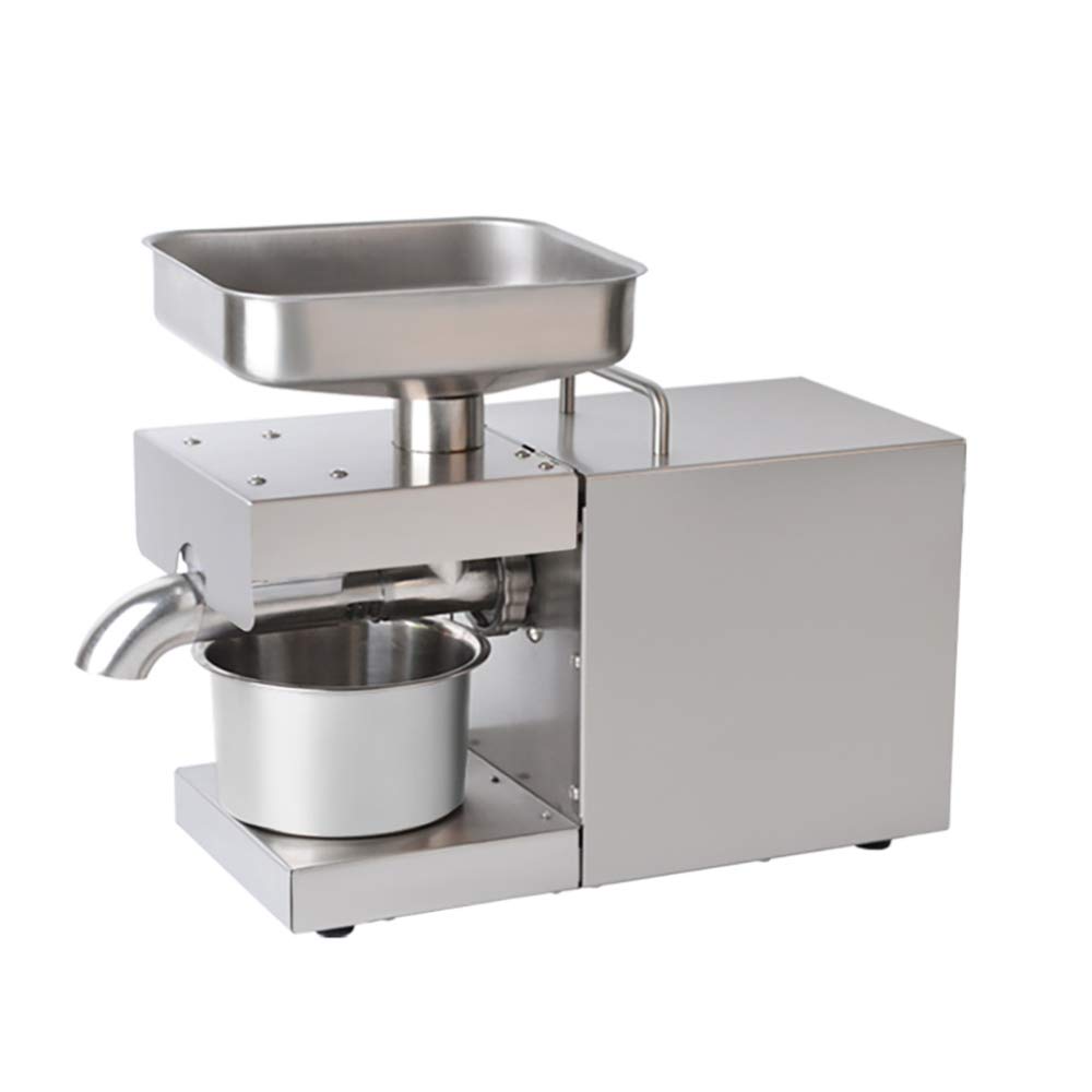 Stainless Steel Automatic Oil Press Machine - Home Kitchen Oil Extractor & Expeller (41x16x31cm) for Cold Pressing Olive, Peanut, Almond & Sunflower Seeds - Perfect for Healthy Cooking & DIY Essential Oils