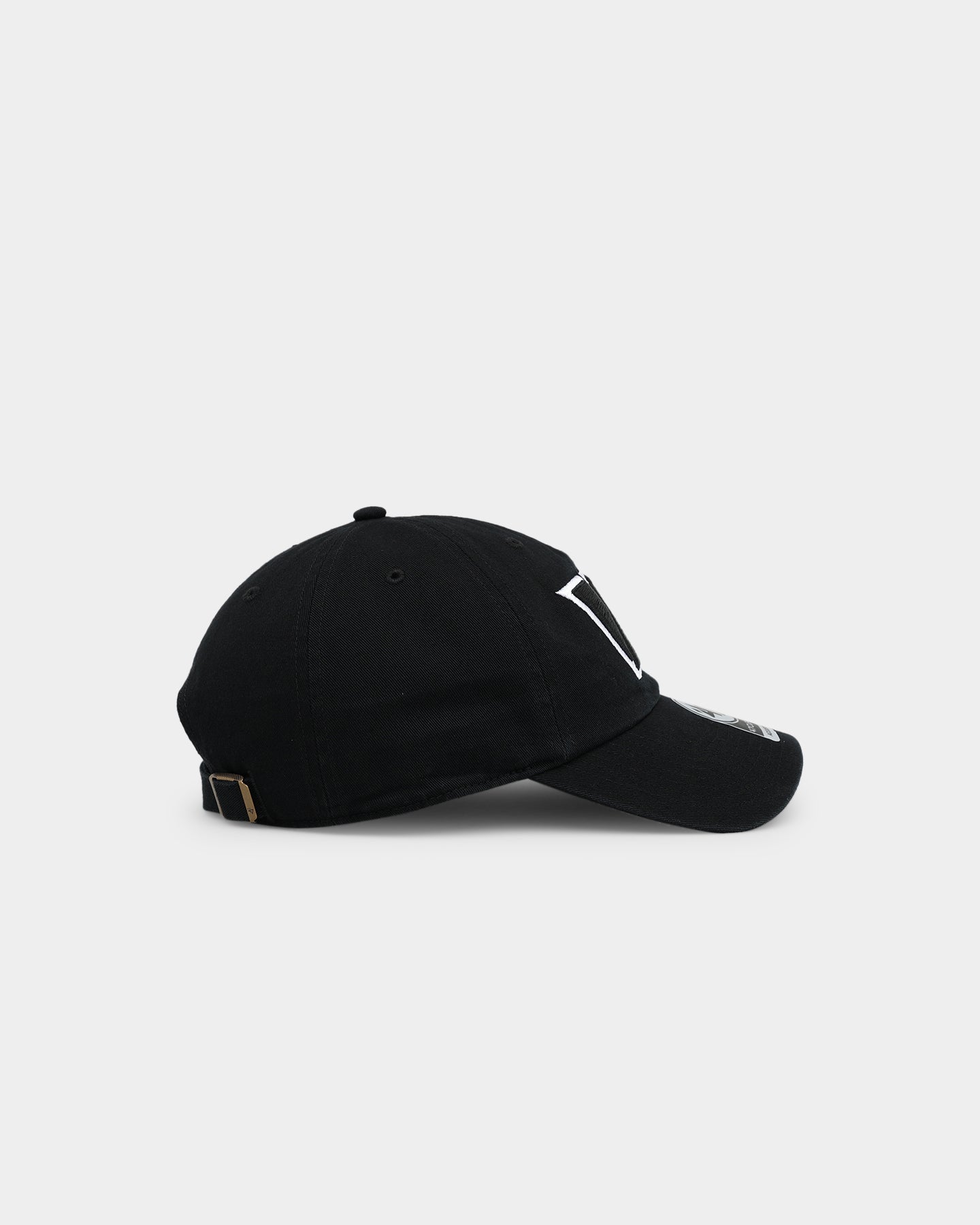 47 Brand Washington Commanders 47 Clean Up Strapback Black Adjustable Hat - Official NFL Team Cap for Football Fans, Game Day & Casual Wear