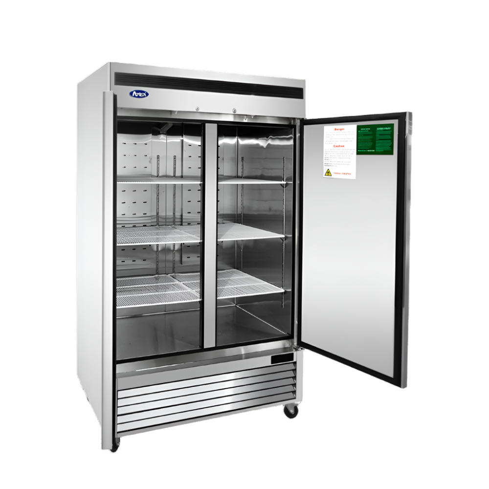 Atosa 54-Inch Commercial Reach-In Freezer with 2 Solid Doors & Bottom Mount Compressor - Perfect for Restaurants, Catering, and Food Storage Businesses