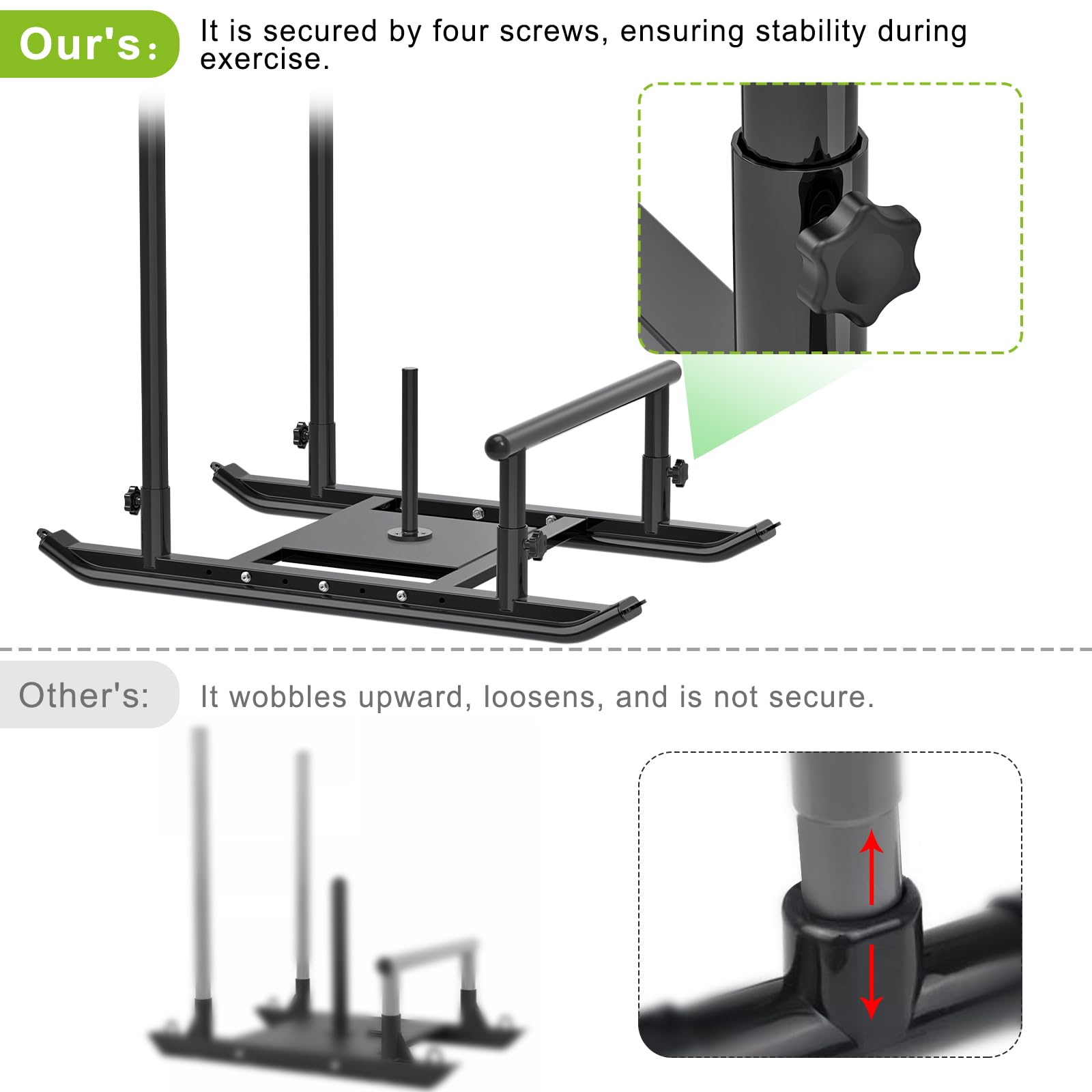 Dolibest Weight Sled for Strength Training - Heavy Duty Fitness Sled with Push-Pull Prowler Design - Speed & Power Workout Equipment for Athletes - Compatible with 1-2