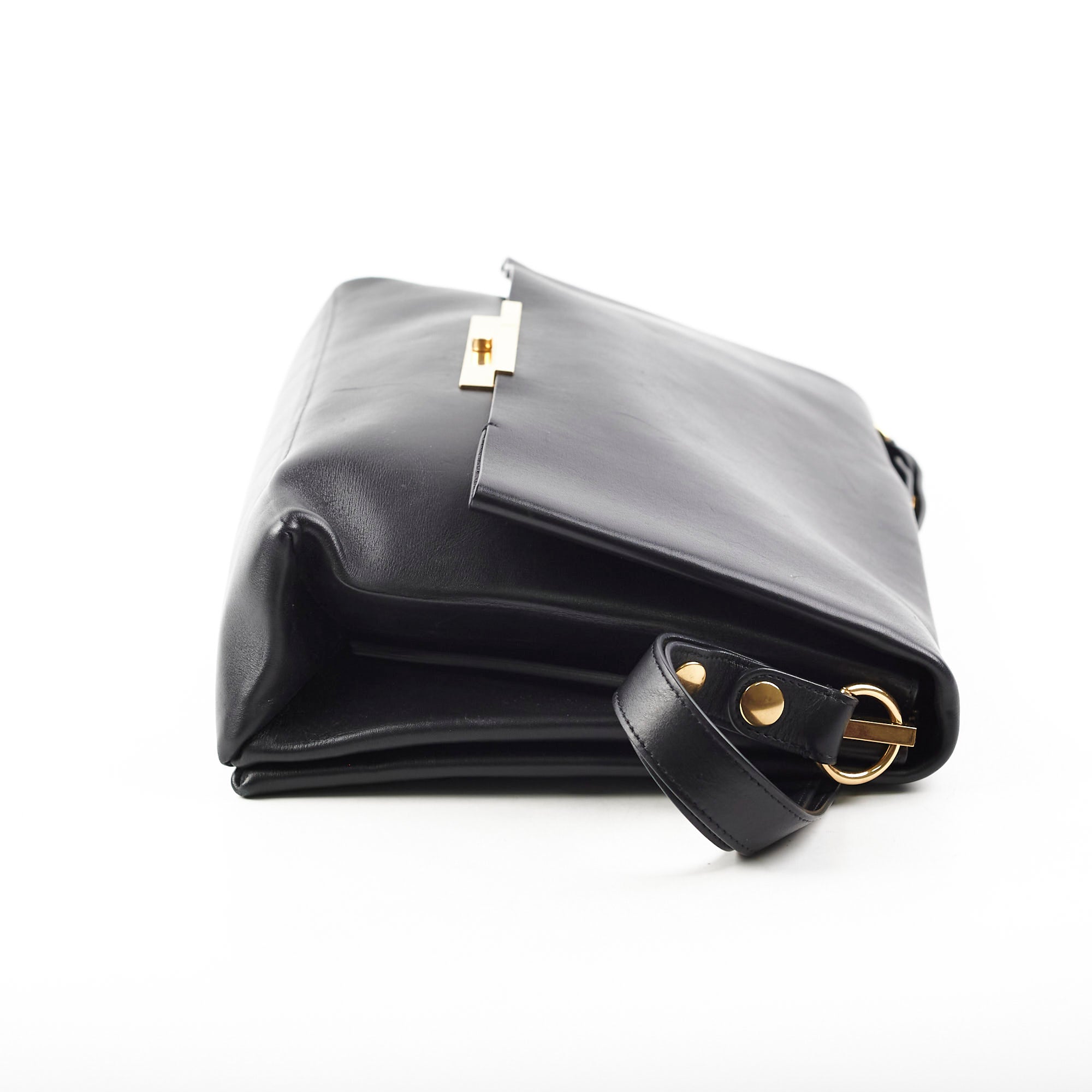 Celine Blade Leather Shoulder Bag for Women - Genuine Leather Crossbody Purse with Adjustable Strap, Black - Perfect for Work, Travel & Evening Events