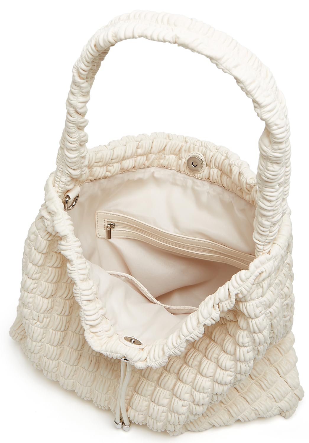 Stylish Leather Bubble Hobo Bags for Women - Drawstring Bucket Purse with Adjustable Crossbody & Shoulder Strap - Large Tote Satchel for Travel, Work & Everyday Use