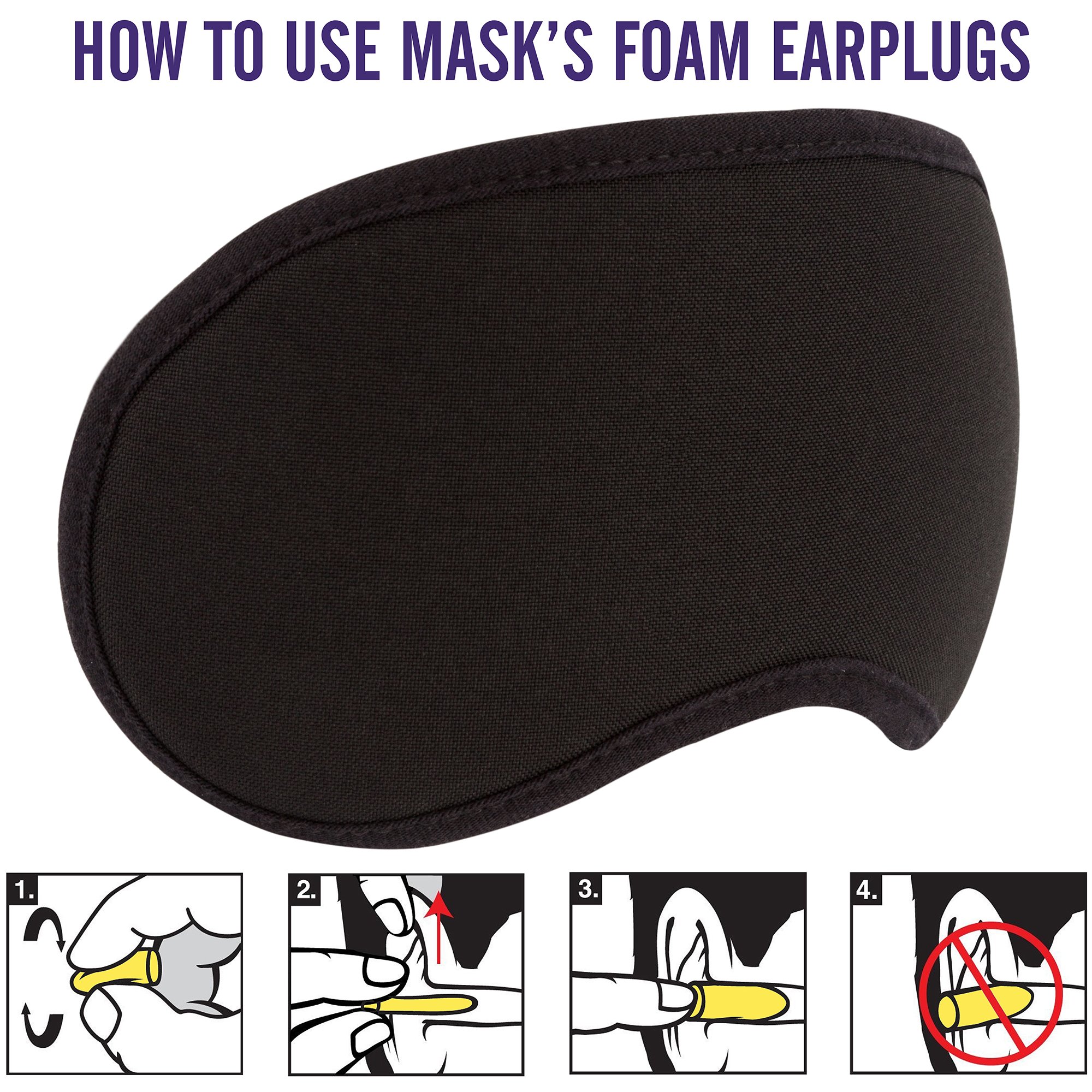 Best Sleep Mask for Women & Men - Black Eye Mask for Sleeping, Travel & Relaxation - Soft & Comfortable for Night Use & Naps
