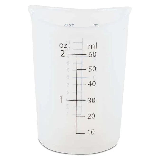 Flex it Mini Measuring Cup - 2oz/60ml Silicone Squeeze Cup for Cooking, Baking, Medicine & Crafts - Dishwasher Safe, BPA Free (Great for Liquid Ingredients, Essential Oils & DIY Projects)