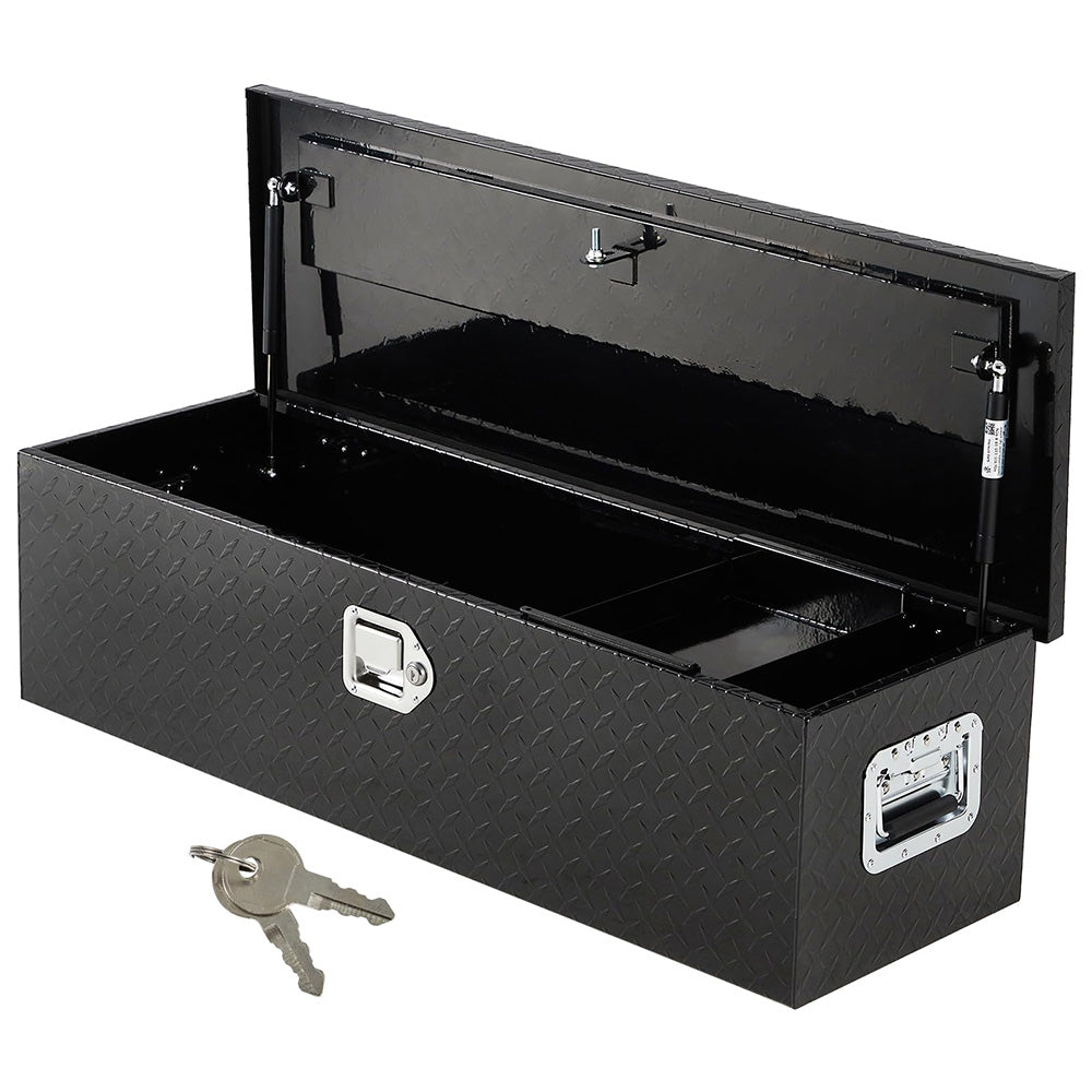 GARVEE 30 Inch Aluminum Truck Tool Box with Lock | Heavy Duty Waterproof Pickup Truck Bed Storage Organizer | Secure Tool Chest for RV, Trailer & Work Trucks | Perfect for Construction, Camping & Outdoor Gear Storage