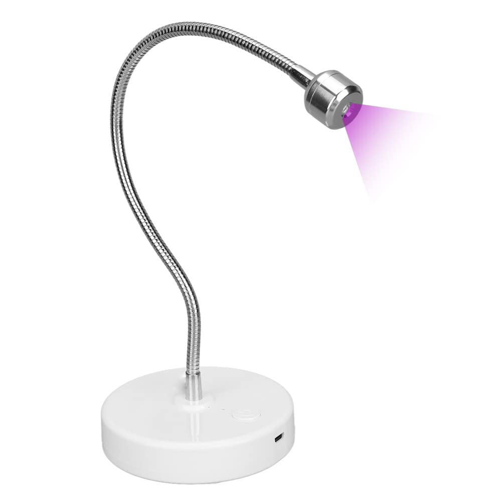 Professional 3W USB Gel Nail Polish Lamp with Adjustable Gooseneck - Quick Dry UV/LED Light for Home & Salon Manicures | Portable Nail Curing Drying Machine for Gel Polish Application | Perfect for DIY Nail Art, Salon Treatments & Mobile Nail Technicians