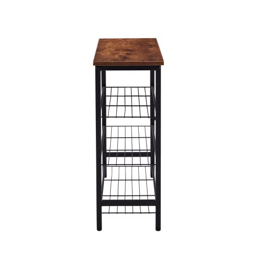 4-Tier Shoe Rack Organizer - Sturdy Metal Free Standing Shoe Shelf for Closet, Entryway & Hallway - Space Saving Shoe Storage for Sneakers, Boots & Heels | Perfect for Small Apartments & Home Organization