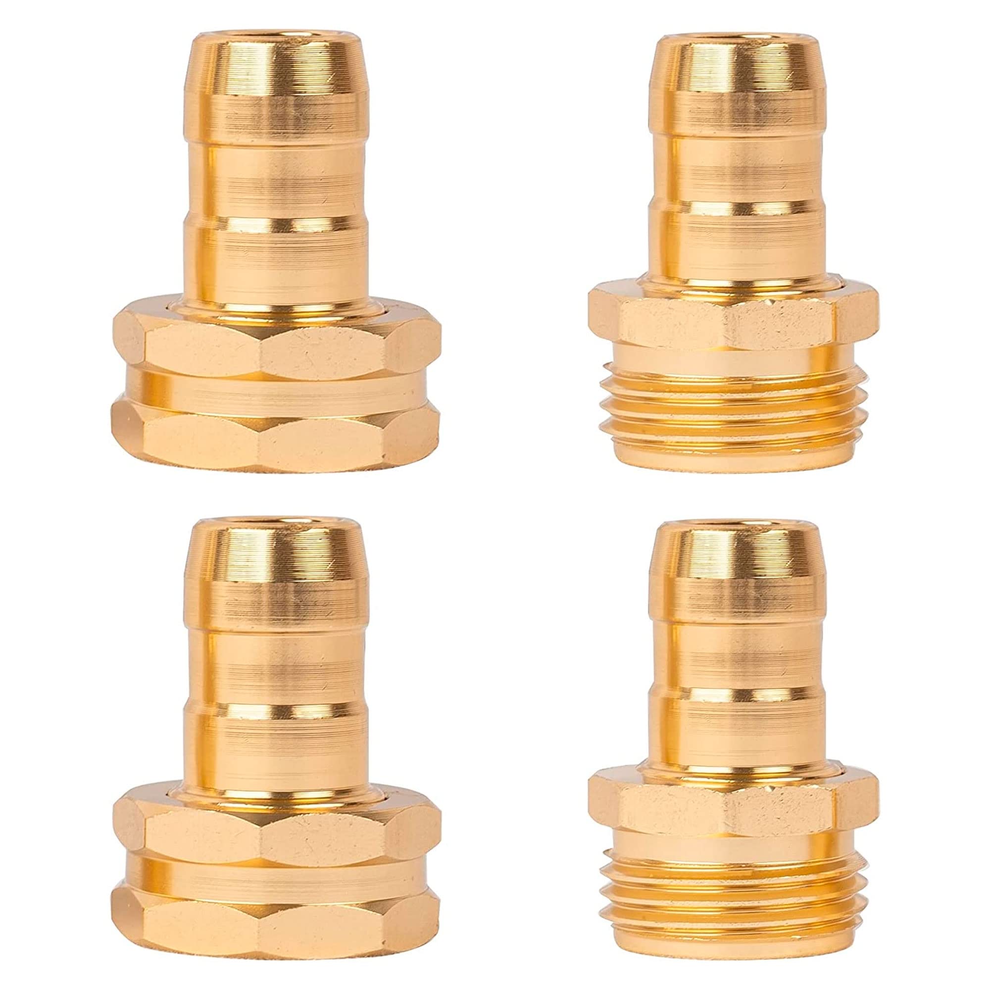 Hourleey 6-Pack Garden Hose Repair Connector with Clamps - Universal Fit for 3/4