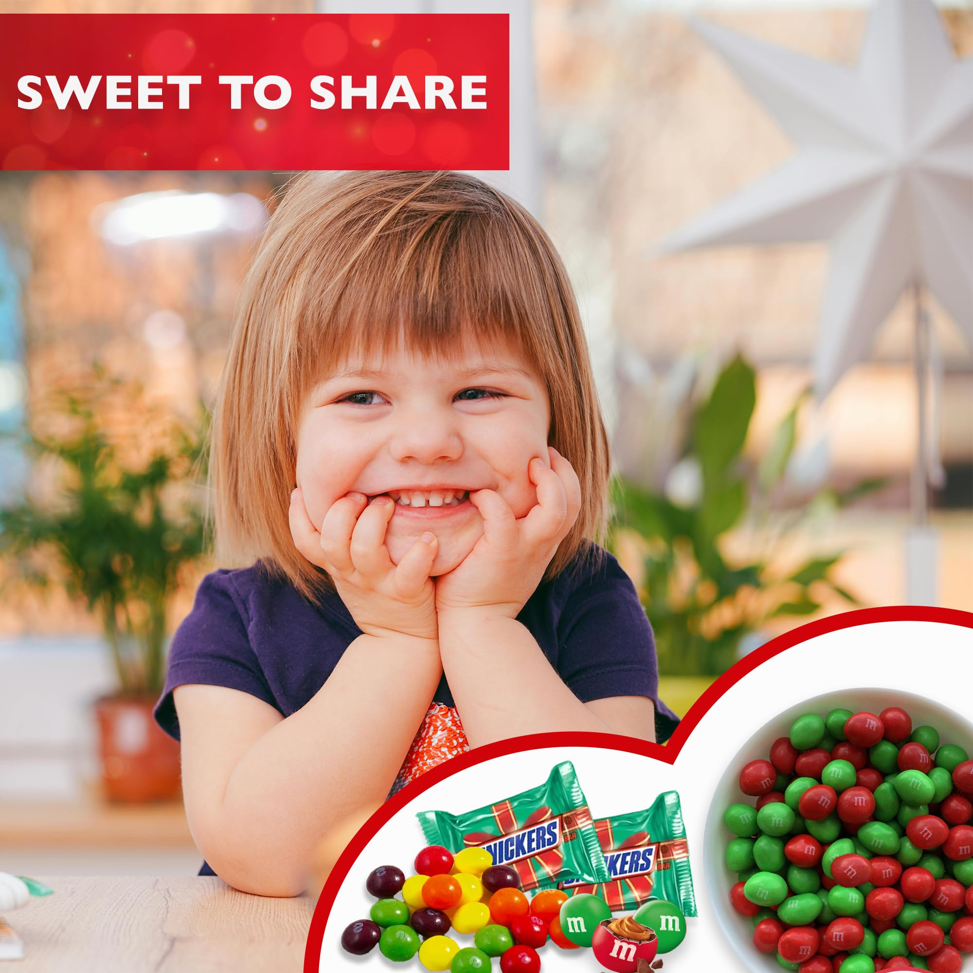 Christmas Candy Variety Pack - 4 Tubes with Milk, Peanut, Caramel & Fruit Candies | Stocking Stuffers for Kids Holiday Gifts