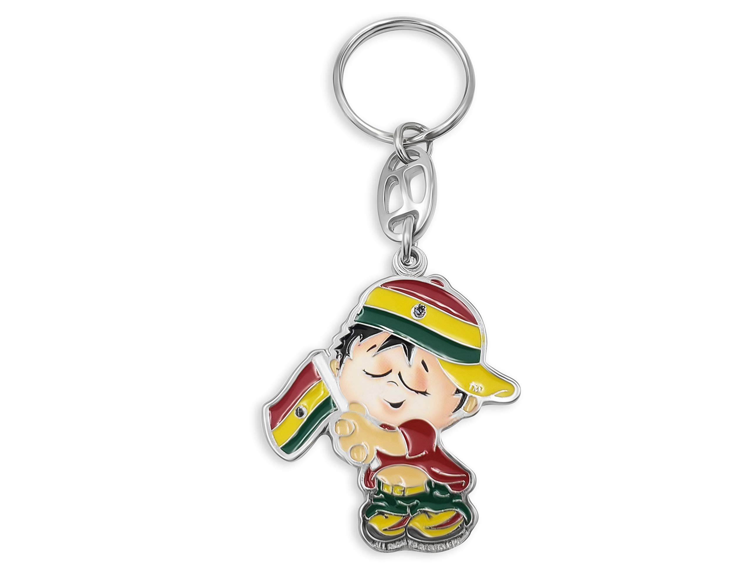 Flags and Souvenirs Baby Keychains - Personalized Travel Keepsakes for Strollers, Bags, and Gifts