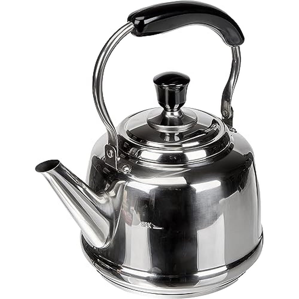 Premium Stainless Steel Tea Kettle - 1.5L Capacity (23 x 22 x 17 cm) - Rust-Resistant & Durable for Stovetop & Induction Cooktops - Perfect for Home, Office & Camping Use