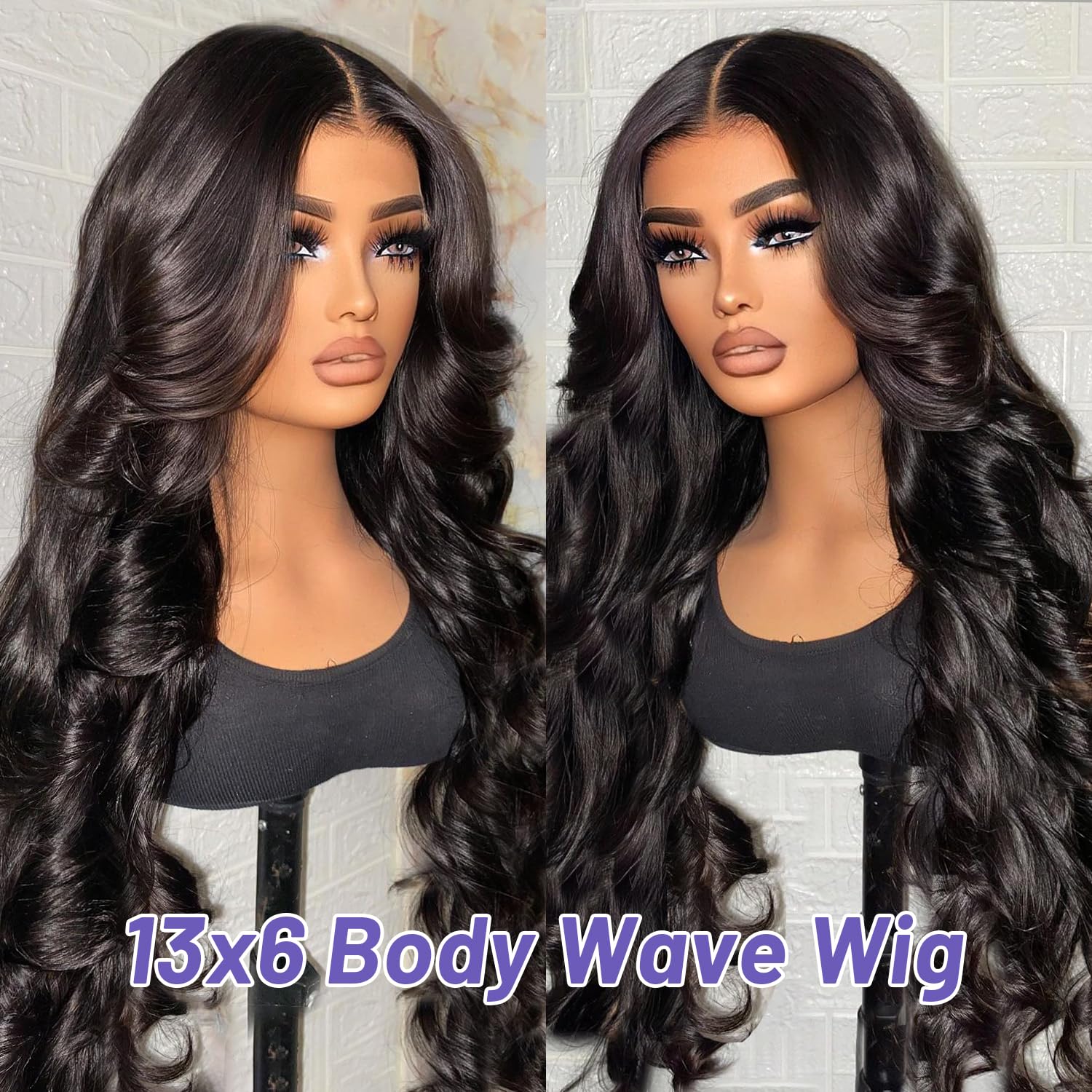 30 Inch 13x6 HD Lace Front Wigs Human Hair - Pre Plucked with Baby Hair, 180% Density Body Wave Lace Wig for Black Women (Natural Color) | Perfect for Daily Wear, Special Occasions & Protective Styling