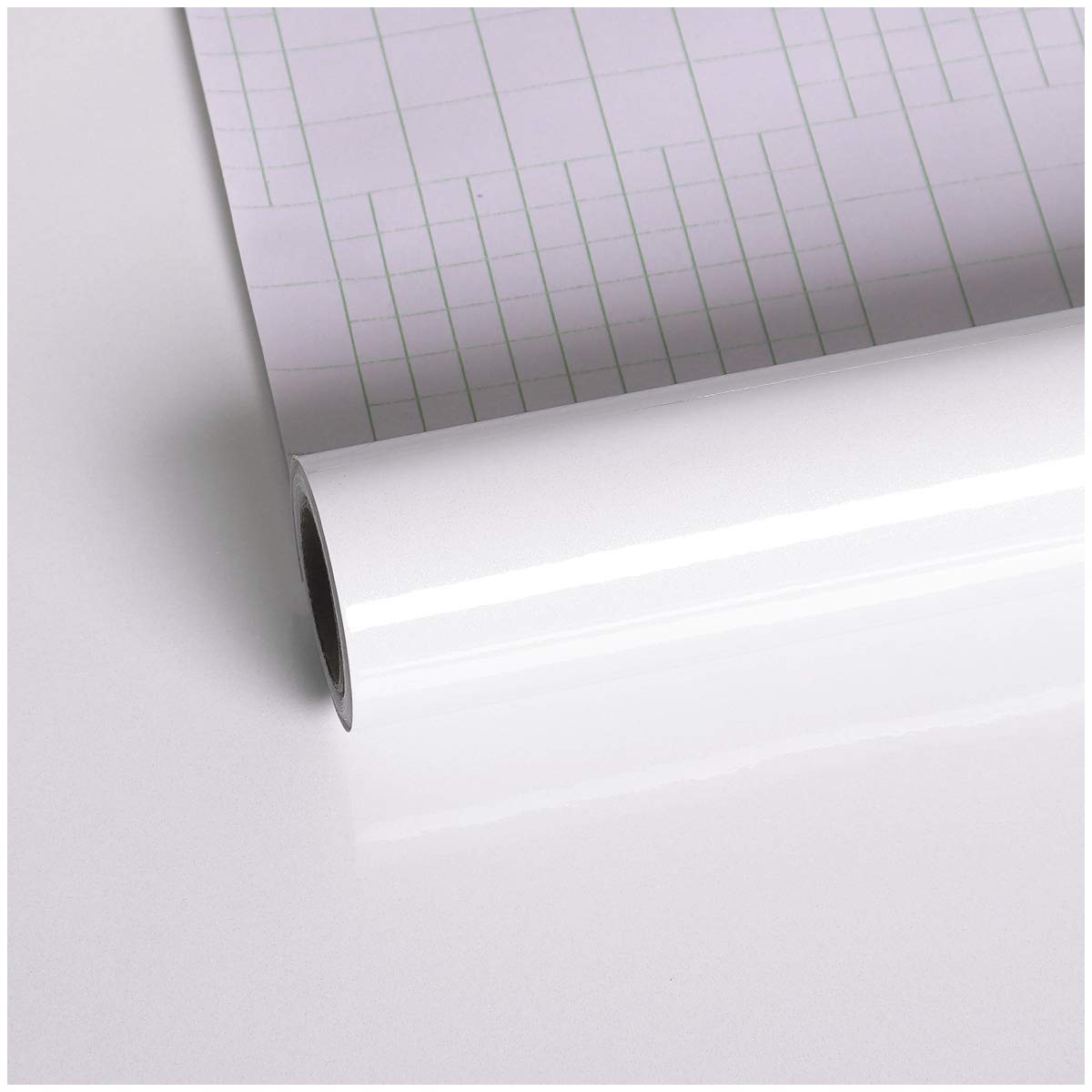 VEELIKE White Contact Paper 15.74x354.33 Inches - Removable Glossy Glitter Wallpaper Peel and Stick - Self Adhesive Wall Covering for Bathroom, Bedroom, Kitchen Cabinets, Countertops & Furniture Décor - Perfect for Home Renovation, DIY Projects & Temporary Decor
