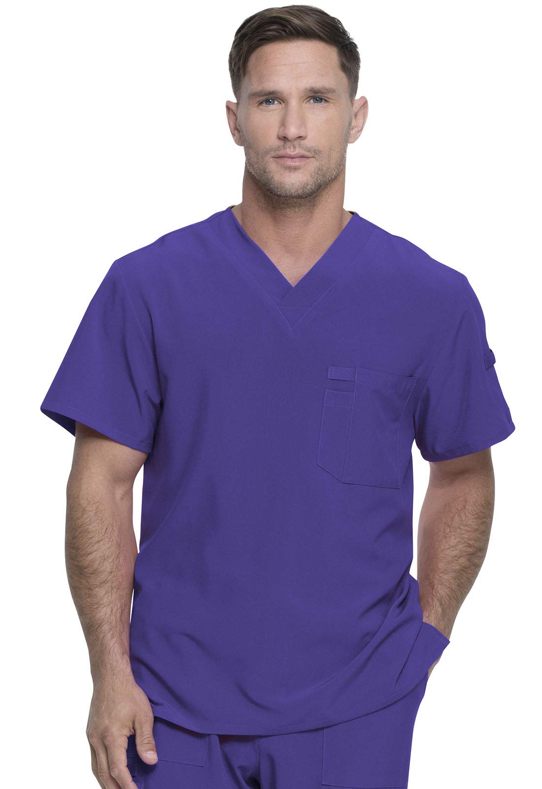 Dickies EDS Essentials Men's Scrubs Top - Tuckable V-Neck Work Shirt DK635 | Comfortable Medical Uniform for Nurses, Doctors & Healthcare Professionals