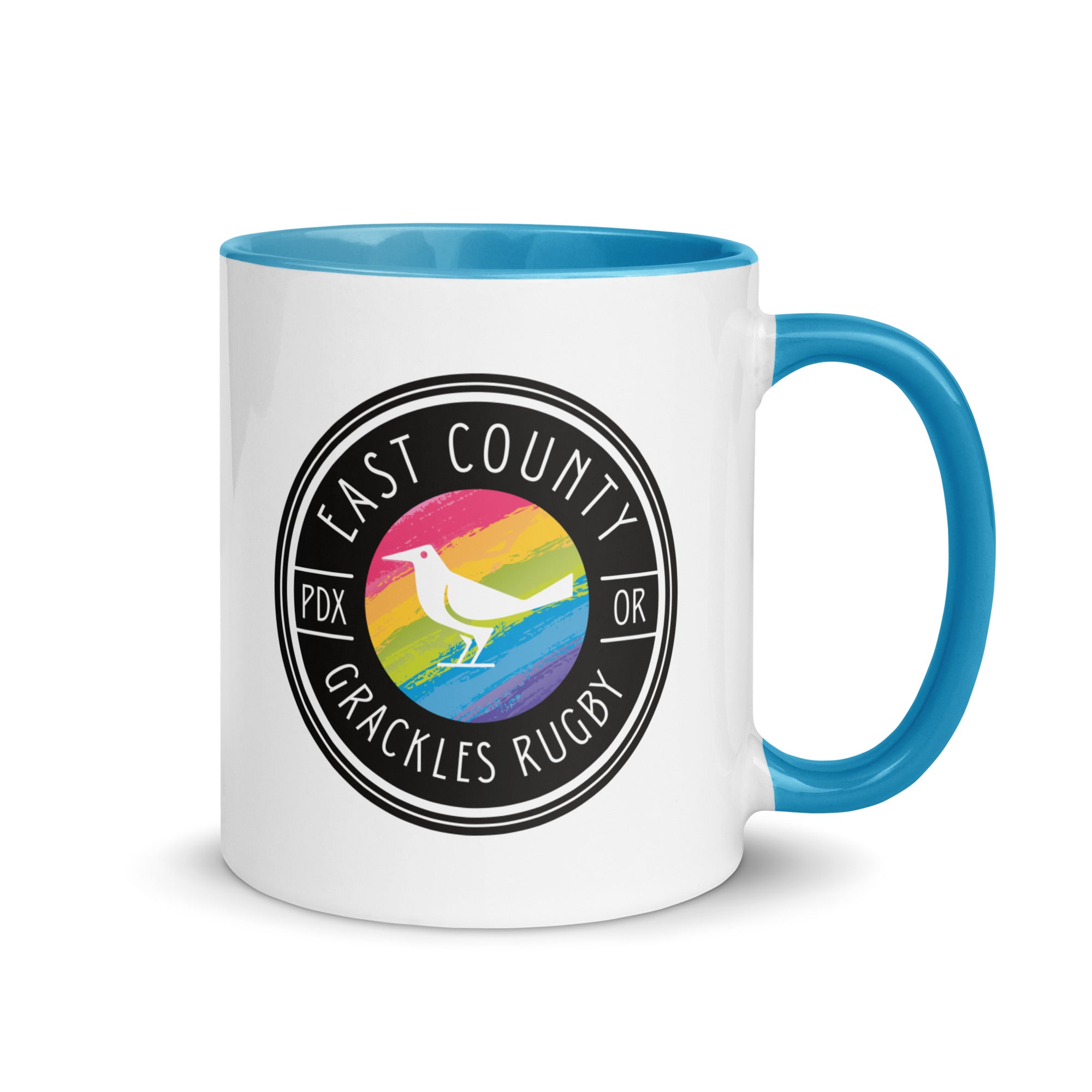 East Co. Grackles Coffee Mug - 12oz Ceramic Travel Mug with Lid, Insulated & Leak Proof - Perfect for Office, Camping & Commuting
