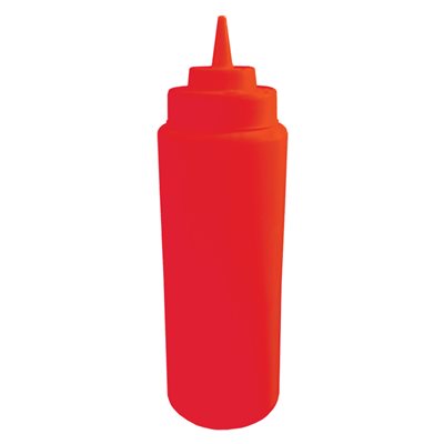 Nella 24 Oz Wide Mouth Squeeze Bottles - 6 Pack, Red - Perfect for Condiments, Sauces, Dressings & Kitchen Storage