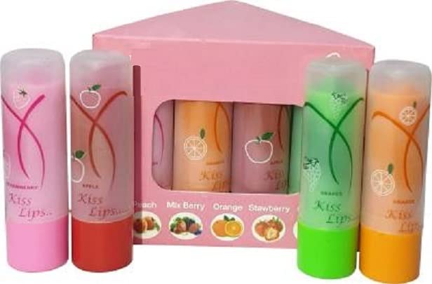 Elecsera Long-Lasting Nutritious Lip Balm Set - 8 Pack (20g Each) | Hydrating & Moisturizing Lip Care with Natural Fruit Extracts | Perfect for Dry Lips, Winter Care & Daily Lip Protection
