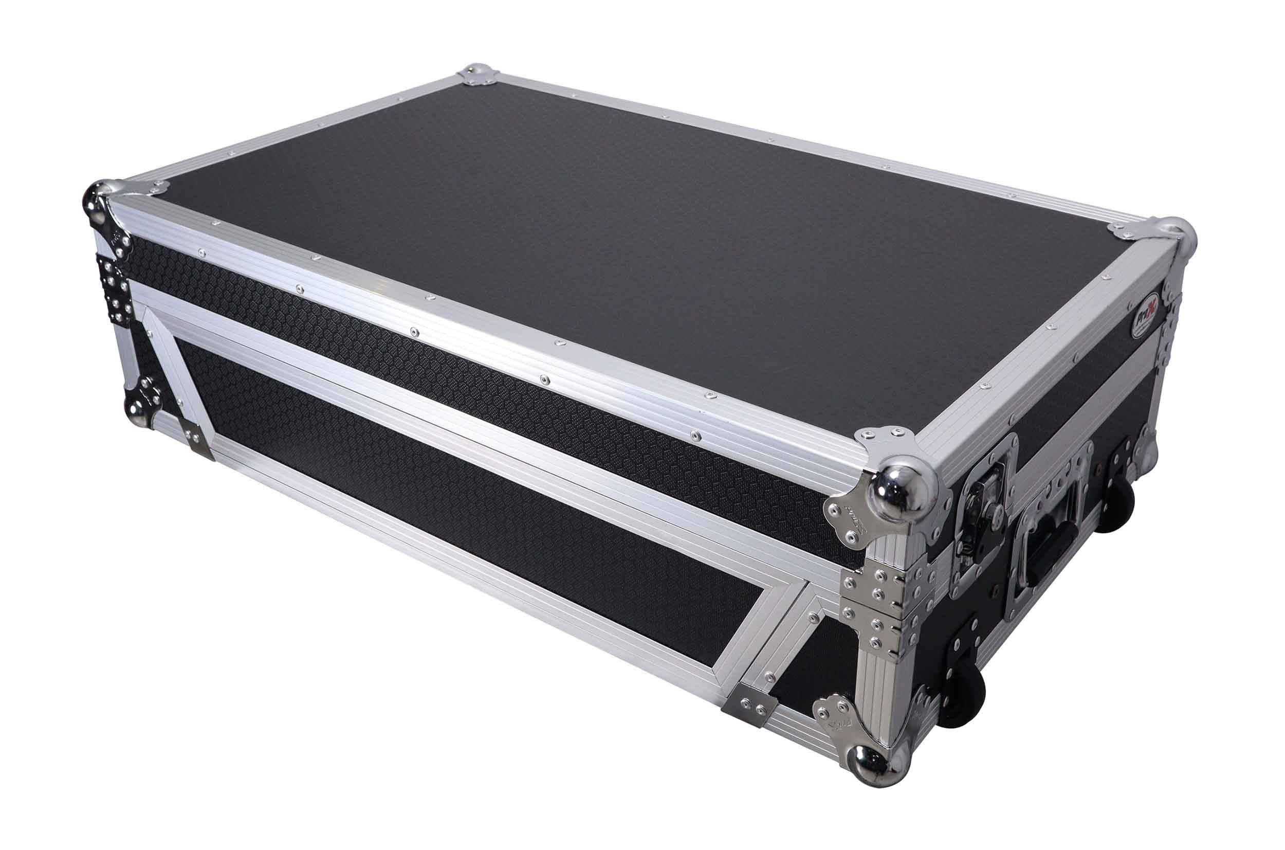 ProX XS-RANEFOUR WLT ATA DJ Road Case for RANE Four Controller - Heavy Duty Travel Protection with Laptop Shelf, 1U Rack Space & Wheels | Perfect for Touring DJs, Mobile Events & Club Performances