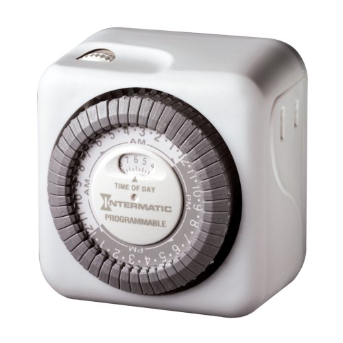 Intermatic TN811C White Programmable Lamp & Appliance Timer - Indoor/Outdoor Light Control, Energy Saving, Vacation Security, Home Automation