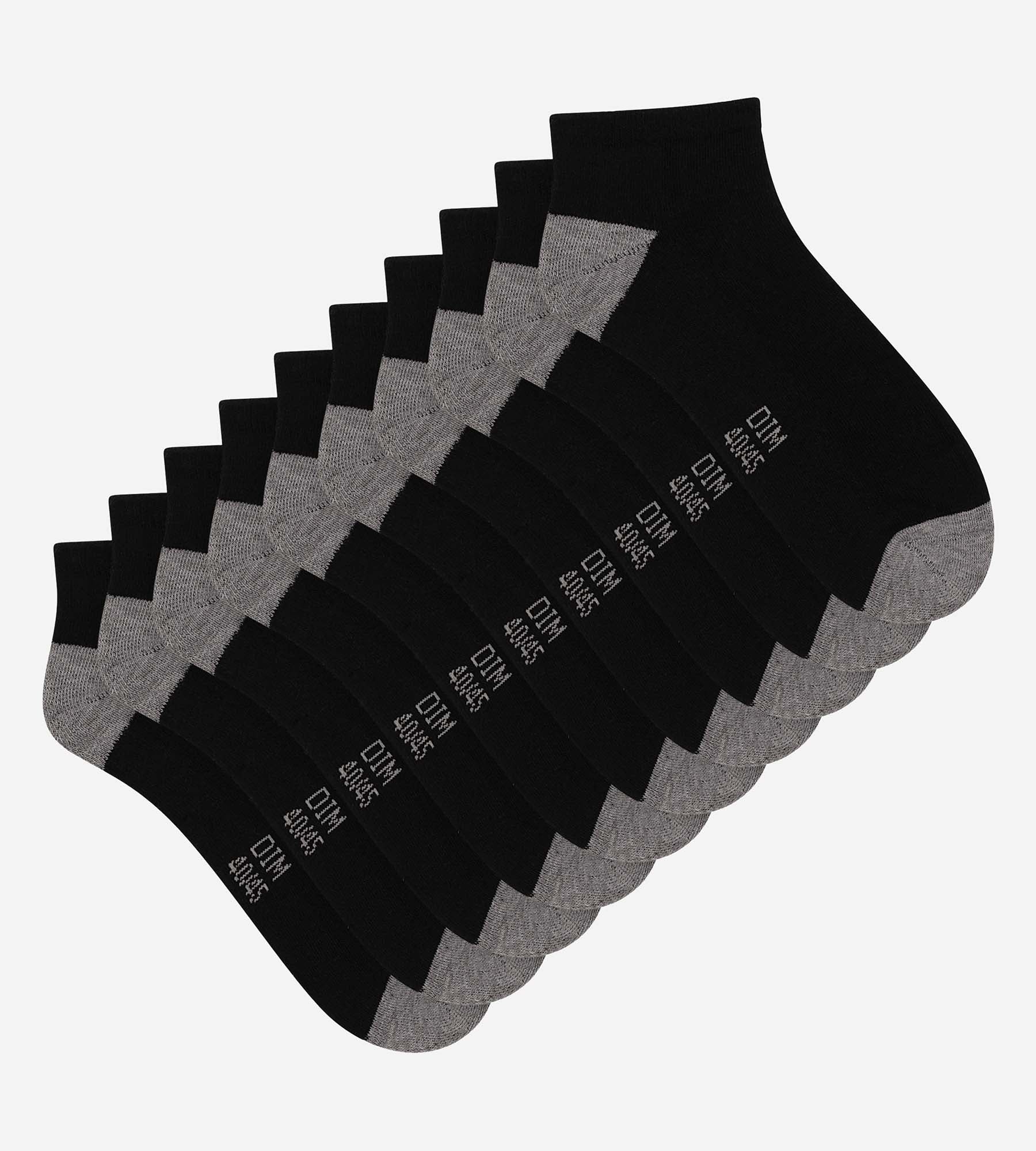 5 Pairs Men's Cotton Black Athletic Socks - Breathable & Comfortable for Running, Gym & Casual Wear - EcoDim Sport Socks for Everyday Use