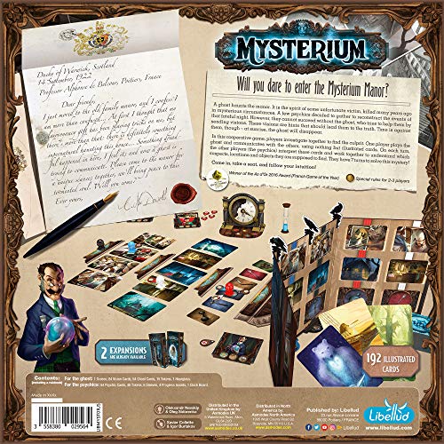 Mysterium Board Game (Base Game) | Cooperative Mystery Game for Adults & Kids Ages 10+ | Family Game Night Fun | 2-7 Players | 45 Min Playtime | Perfect for Parties & Team Building | by Libellud