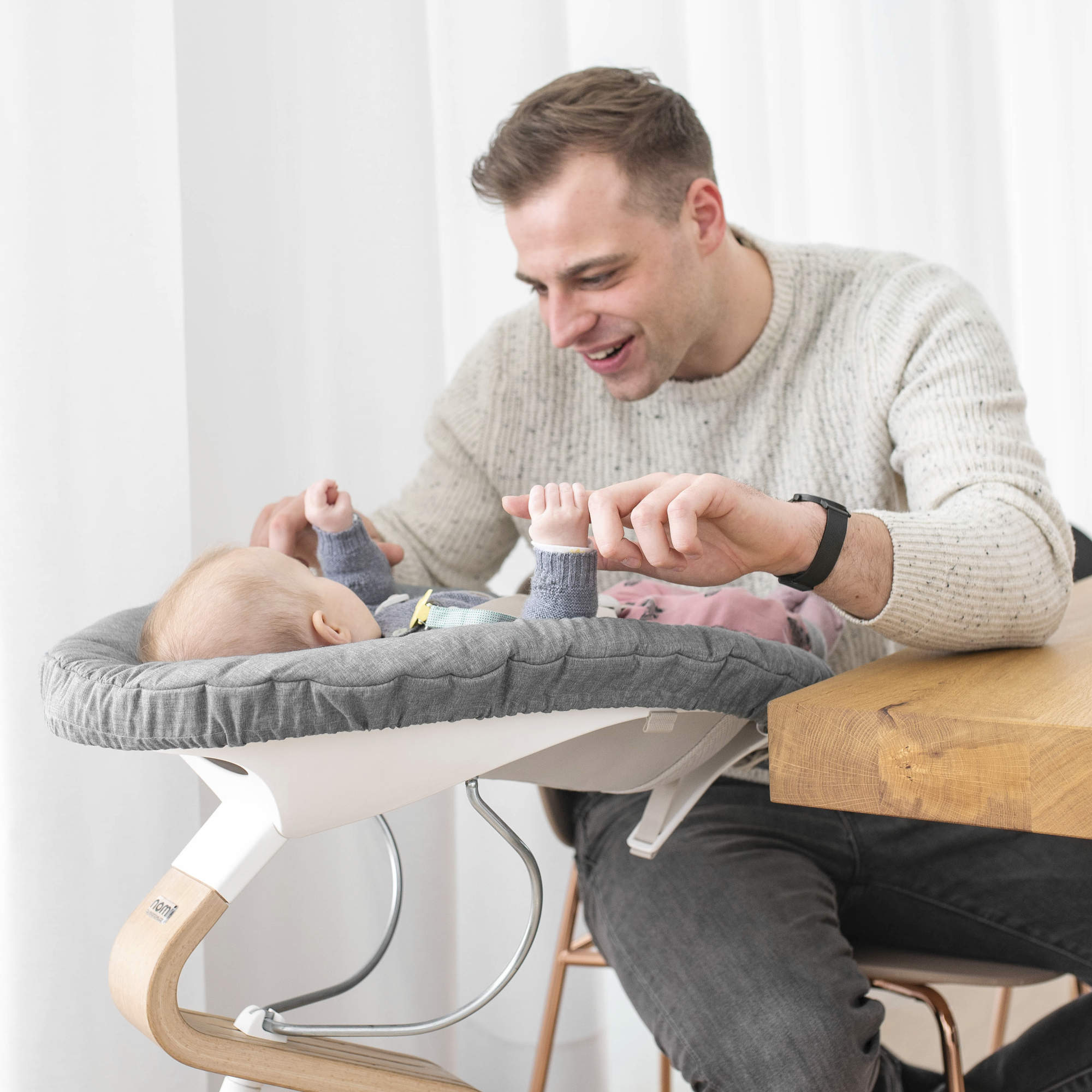 Stokke Nomi Newborn Set - Premium Baby High Chair with Adjustable Height & Ergonomic Design | Perfect for Feeding, Playtime & Learning at Home or Restaurant