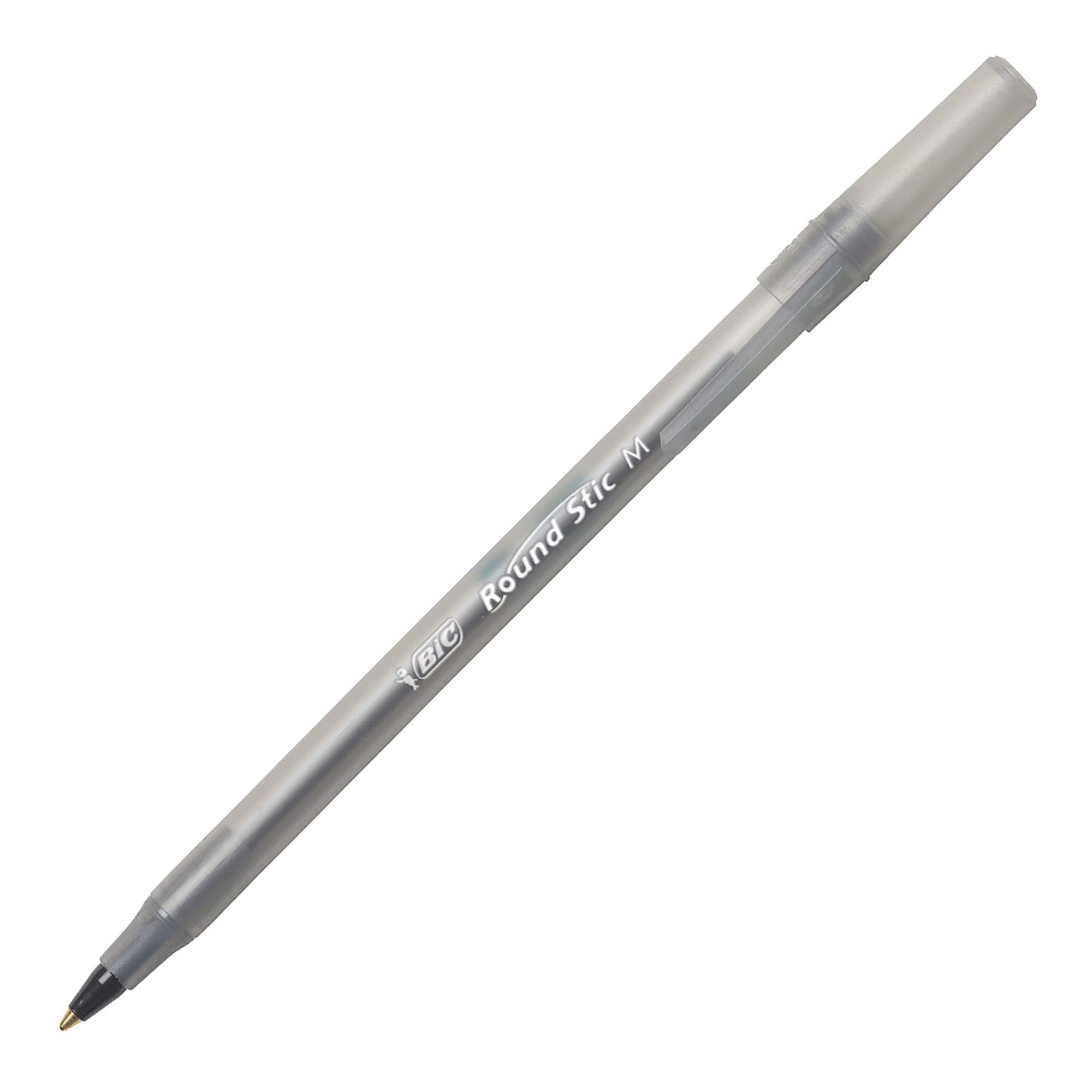 BIC Round Stic Xtra Life Black Ballpoint Pens - 240 Pack Bulk Ballpoint Pens, Medium Point 1.0mm, Comfortable Flexible Barrel for Smooth Writing - Best Selling Office & School Supplies for Everyday Use, Note Taking & Document Signing