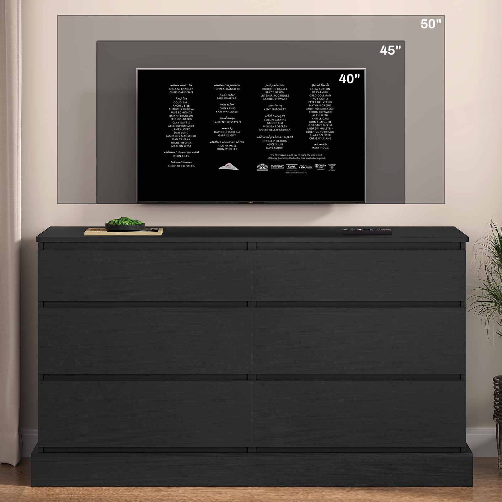 Hasuit 6-Drawer Double Dresser, 51.5