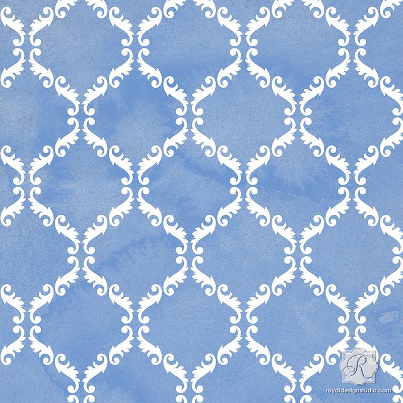 Acanthus Trellis Craft Stencil - Reusable DIY Painting Template for Home Decor, Wall Art, and Furniture - Perfect for Wood, Fabric, and Canvas Projects