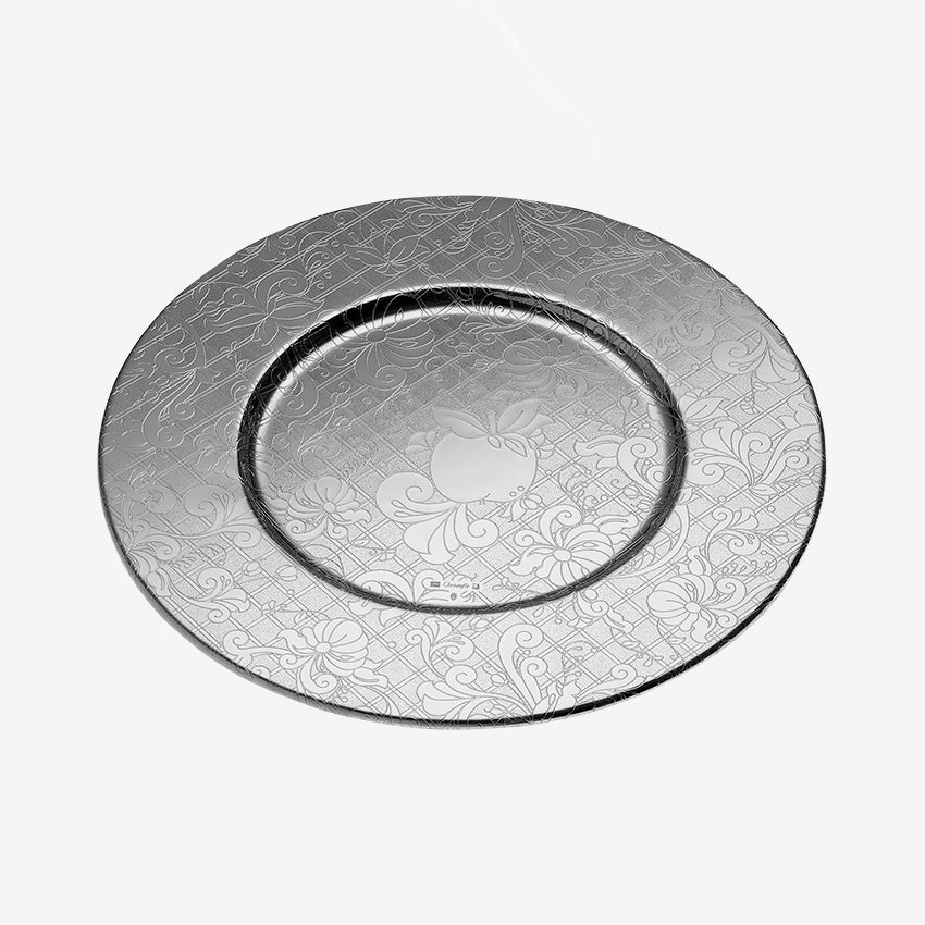 Christofle Jardin d'Eden Silver Plated Underplate - Elegant Tableware for Fine Dining & Special Occasions