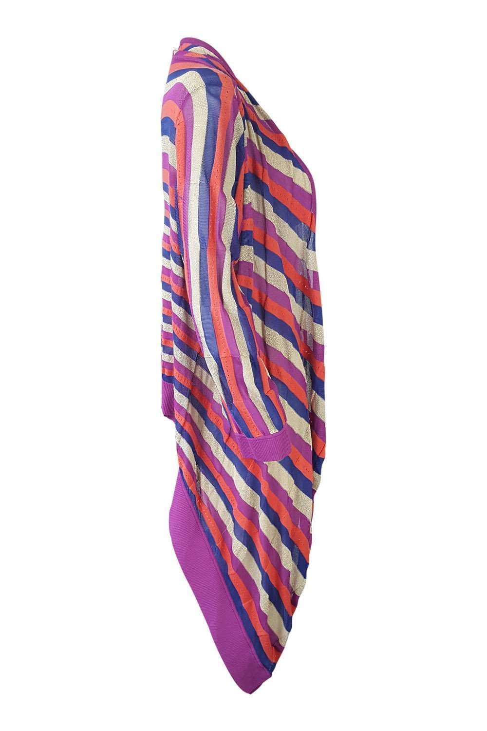 KAREN MILLEN Women's Multi-Colored Asymmetric Dress & Cardigan Set - 4-Piece Outfit for Work, Parties & Special Occasions