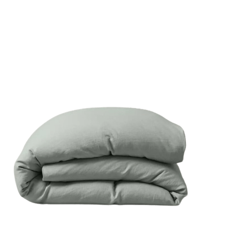 Premium Ravello Linen Duvet Cover Queen Size - Soft Sage Green 100% Natural Breathable Bedding Set for Cozy Bedroom & Guest Room Decor