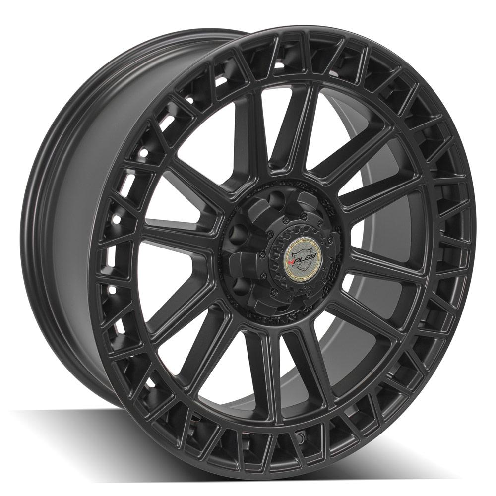 4Play Sport Series 4PS12 Satin Black Wheel 22x9.0 0 Offset 6x135/6x139.7mm Bolt Pattern 106.1mm Hub - Perfect for Off-Road Trucks & SUVs