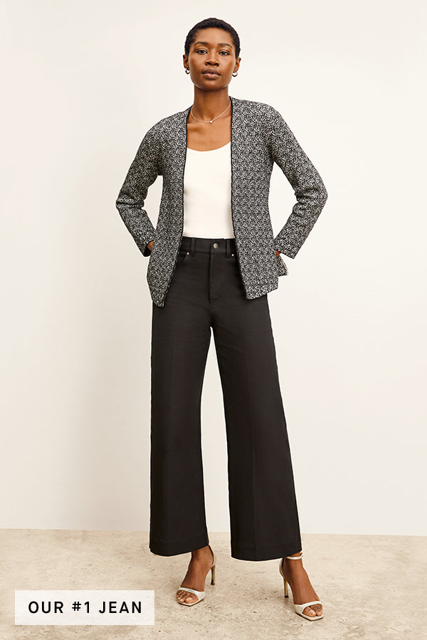 Milo Wide Leg Eco-Friendly Jeans - Better Than Denim in Black | Sustainable Fashion for Women, Casual Wear & Everyday Comfort