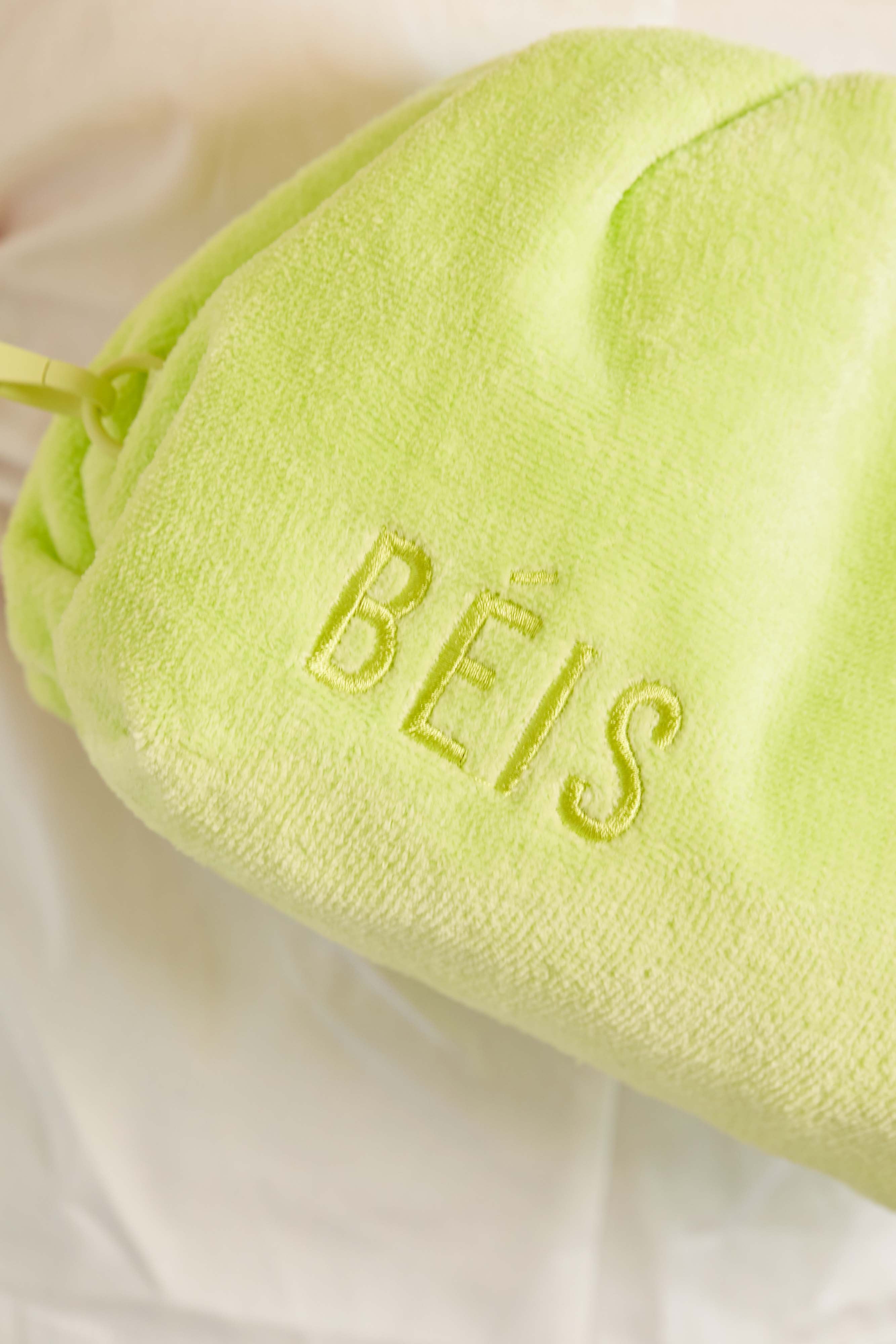 Stylish Terry Cosmetic Clutch in Citron Yellow | Perfect for Travel, Gym & Everyday Essentials | Water-Resistant Makeup Bag for Women