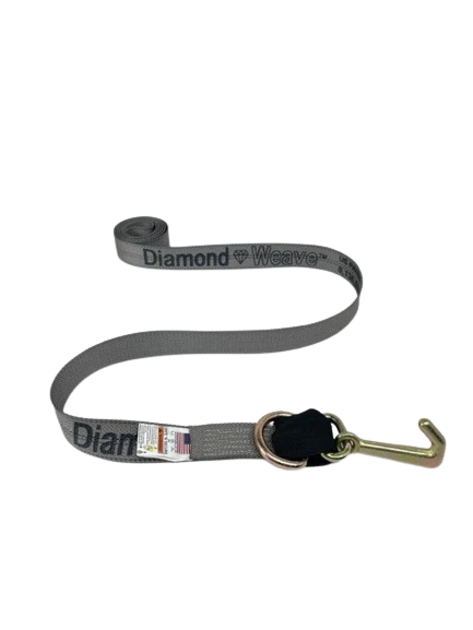 2-Pack 10' Diamond Weave Wheel Lift Straps with Mini J-Hook, D-Ring & Heavy-Duty Cordura Sleeve - for Off-Road Recovery, Towing & Vehicle Extraction (Single Strap Option)