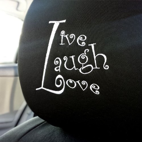 Universal Interchangeable Car Seat Headrest Covers - Breathable & Washable 2-Pack for Cars, Vans, Trucks - Perfect for Road Trips, Commuting & Family Travel