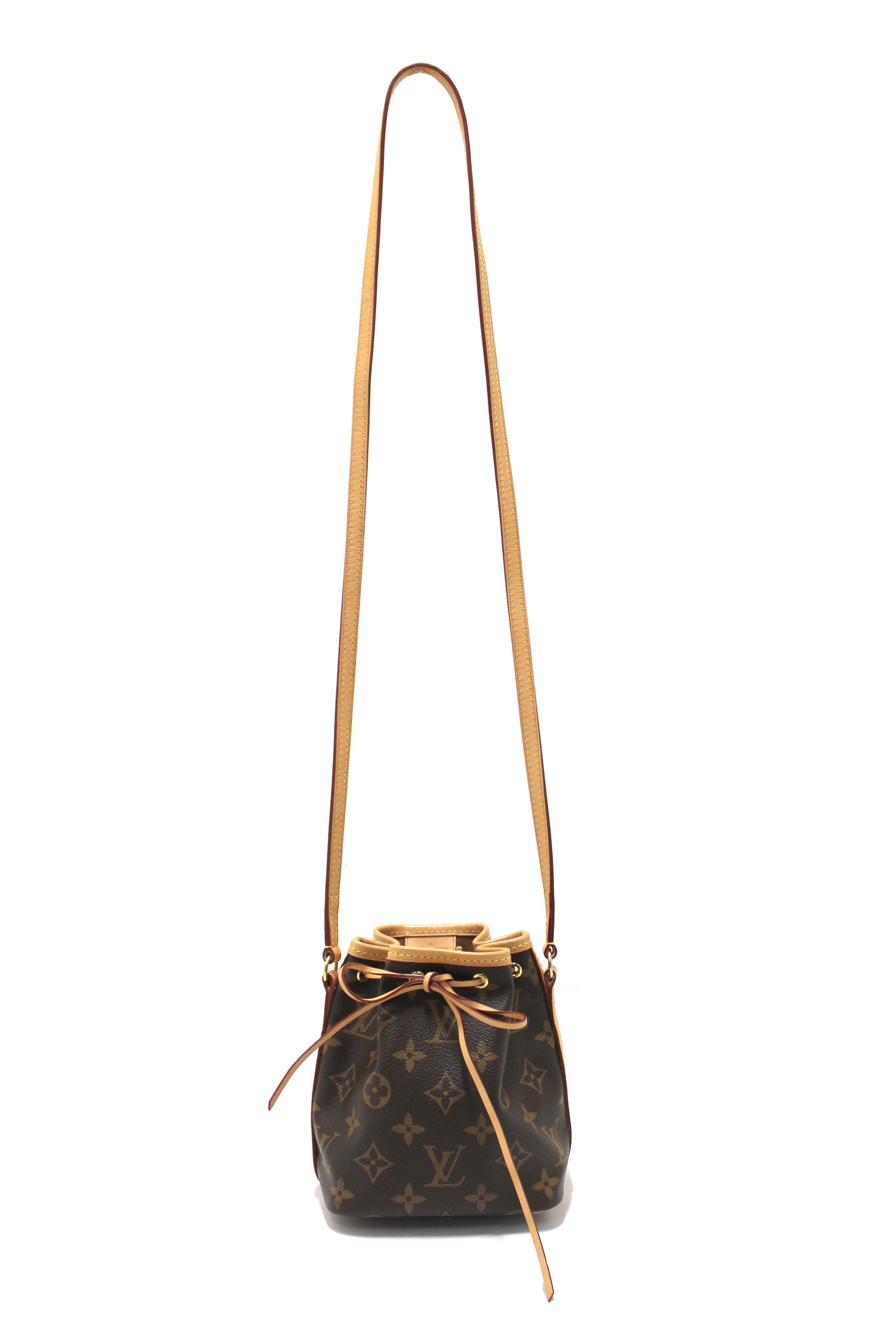 Authentic Louis Vuitton Classic Monogram Nano Noe Crossbody Bag - Luxury Designer Handbag for Women, Perfect for Everyday Use, Travel & Special Occasions
