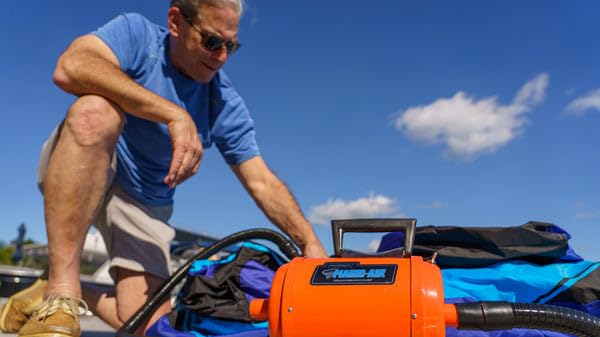 METROVAC DIDA-4 Magic Air Deluxe 4.0 HP Electric Air Pump - High Power Inflator Deflator for Inflatables, Air Mattresses, Pool Toys, Beach Balls | Perfect for Camping, Pool Parties & Home Use