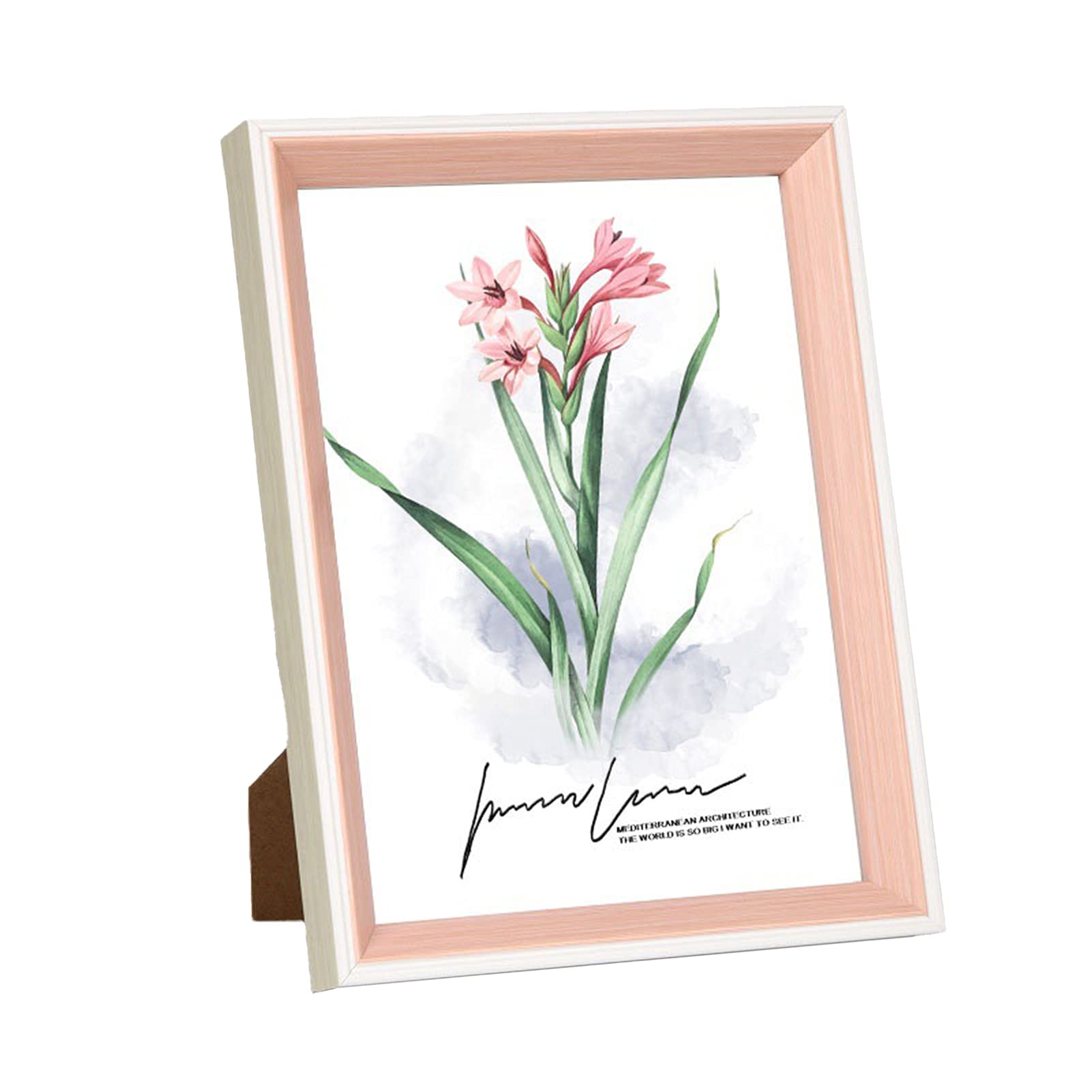 Nordic Style Photo Holder - HEVIRGO Wall Gallery Picture Frame Set, Easy to Install Multi-Size Photo Display for Home Decor (Pink, 8-Pack) | Perfect for Living Room, Bedroom & Office Wall Art