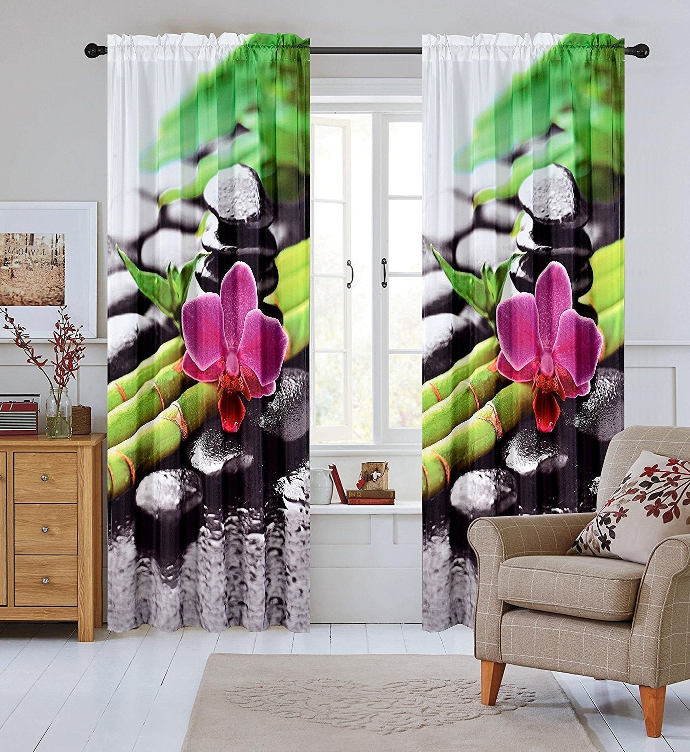 Serenity Set of 2 Sheer Window Curtain Panels - Light Filtering Privacy Drapes for Living Room & Bedroom - 4 Colors (White, Beige, Gray, Blue) - Elegant Home Decor for Modern Spaces
