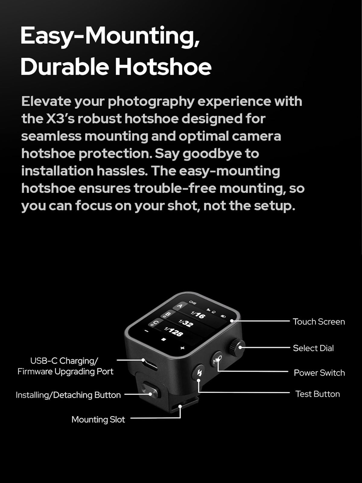 Godox X3N TTL Wireless Flash Trigger for Nikon Cameras - OLED Touchscreen Transmitter with Built-in Lithium Battery & Quick Charge (Upgrade from Xpro-N/XProII-N) - Perfect for Studio, Portrait & Event Photography