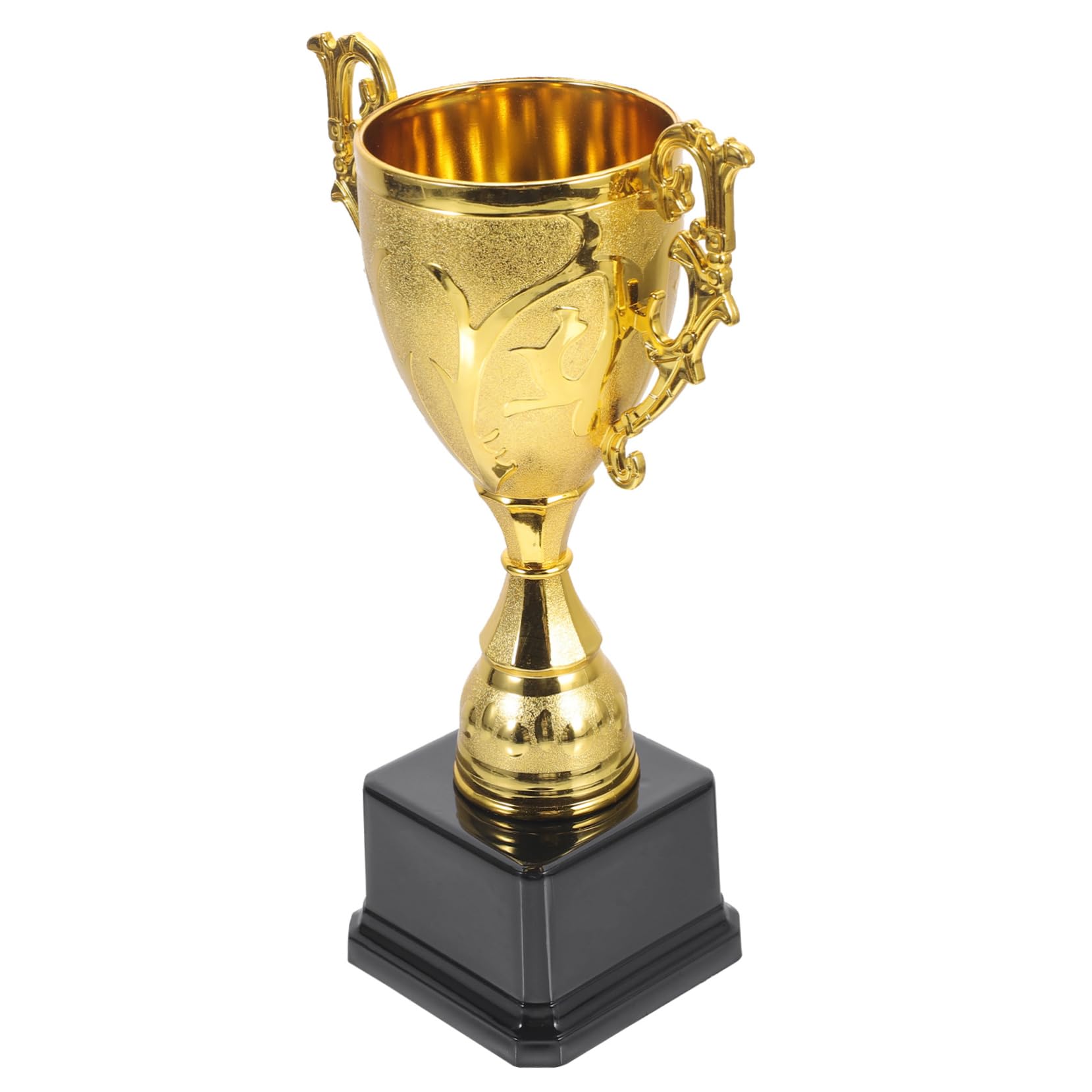 BELLIFFY Kids Plastic Soccer Trophy Toy Set - Mini Champion Awards for Boys & Girls - Silver Sports Prize for Birthday Party, School Competition & Youth Soccer Tournament