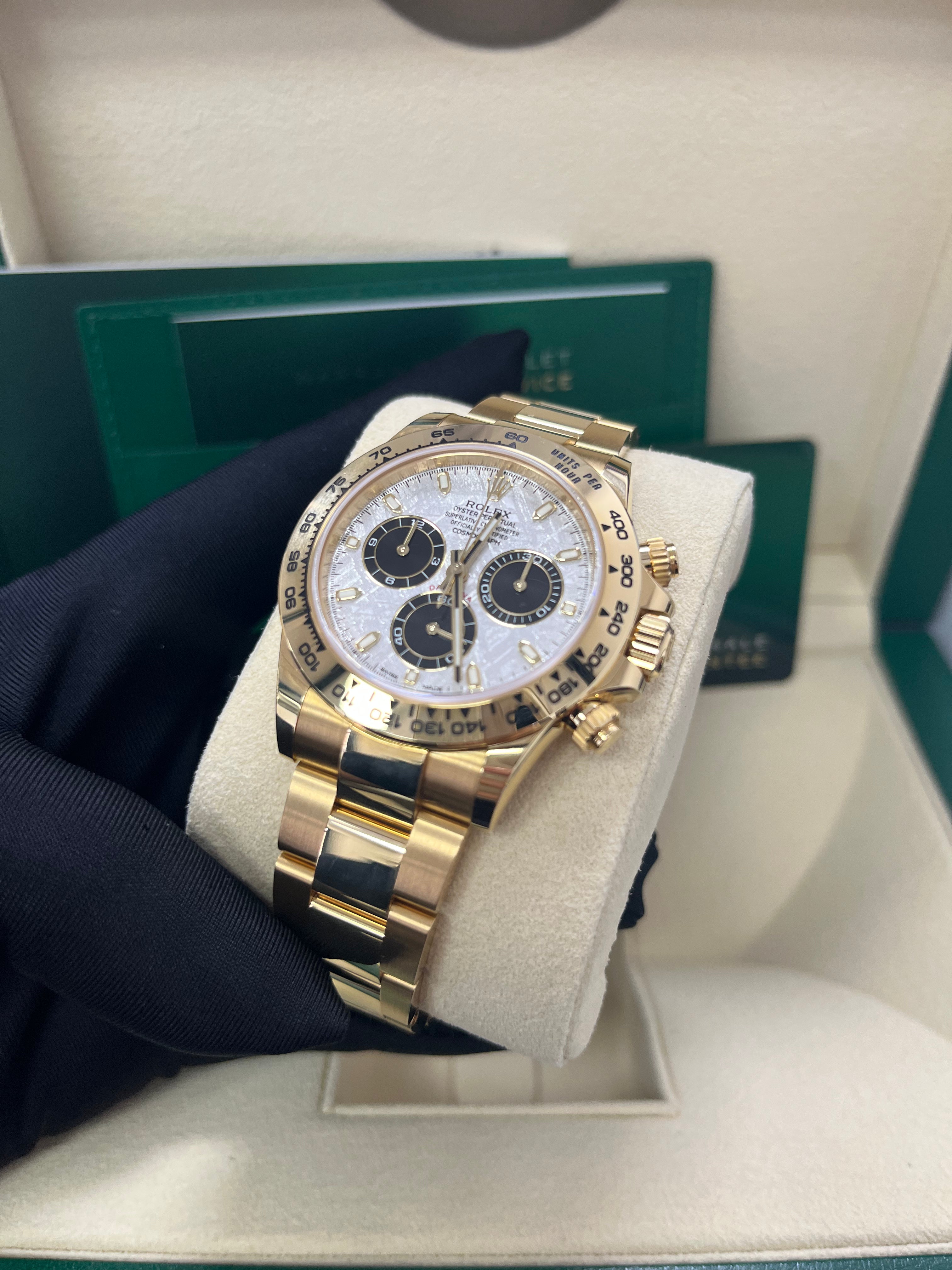 Rolex Cosmograph Daytona Men's Watch - Meteorite & Black Dial, Oyster Bracelet (Ref# 116508) | Luxury Chronograph for Business, Gifting & Special Occasions