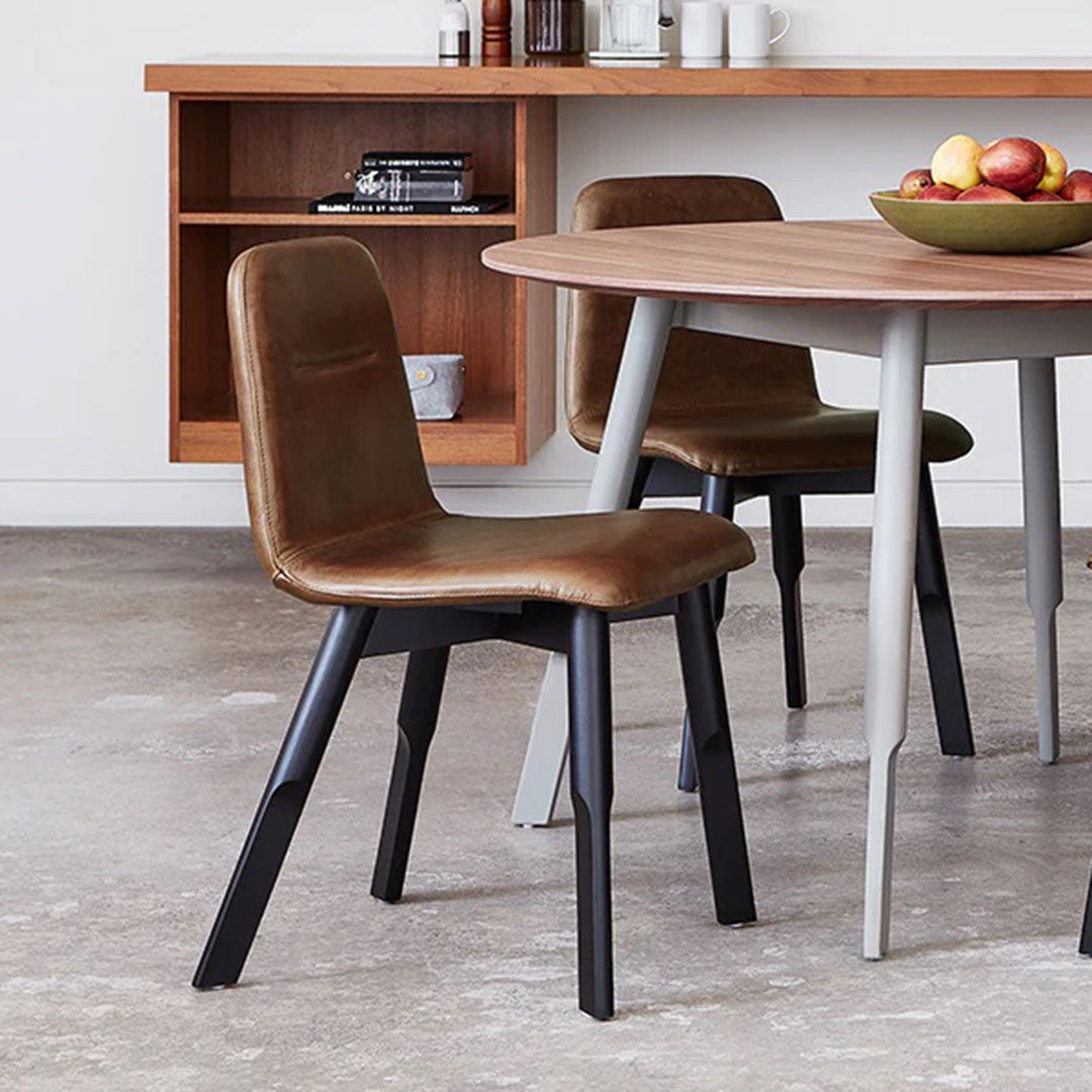 Gus Modern Bracket Chair - Contemporary Accent Chair for Living Room, Dining Room & Office - Stylish Mid-Century Design with Comfortable Upholstered Seat