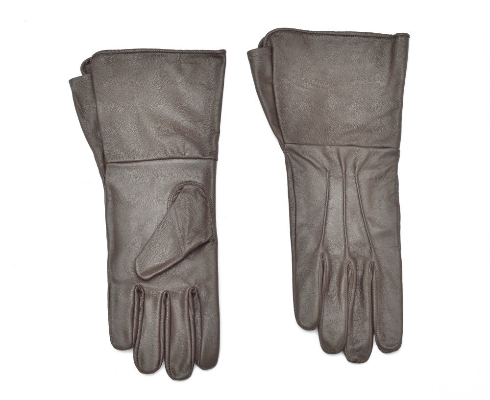 Medieval Gauntlet Leather Cosplay Gloves - Long Arm Cuff for LARP, Renaissance Fairs & Costume Parties (Brown, XX-Large) - Perfect for Historical Reenactments & Fantasy Roleplay