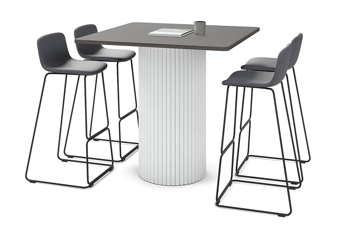 Premium Baobab Circular Base Counter Rectangle Table with Rounded Corners - 43.3
