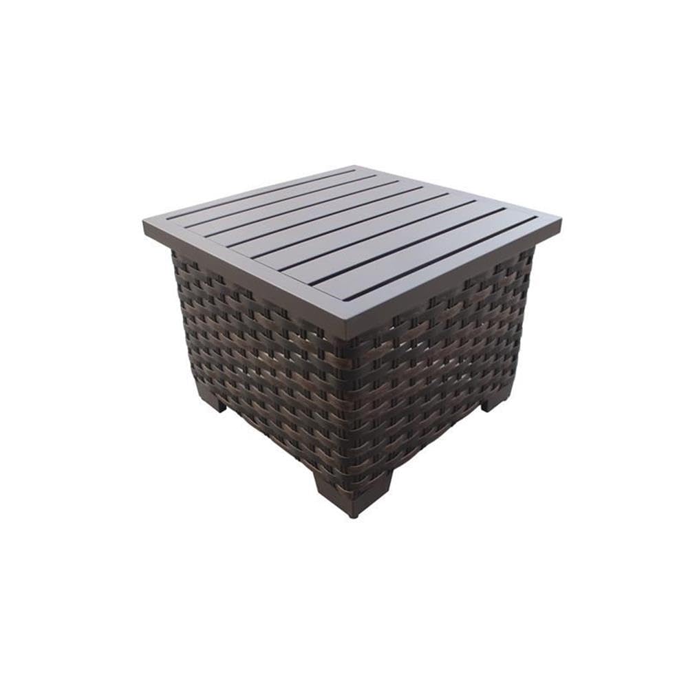 TK Classics Kathy Ireland River Brook 7-Piece Black Wicker Patio Furniture Set - Outdoor Dining & Lounge Set for Garden, Poolside, and Backyard Relaxation