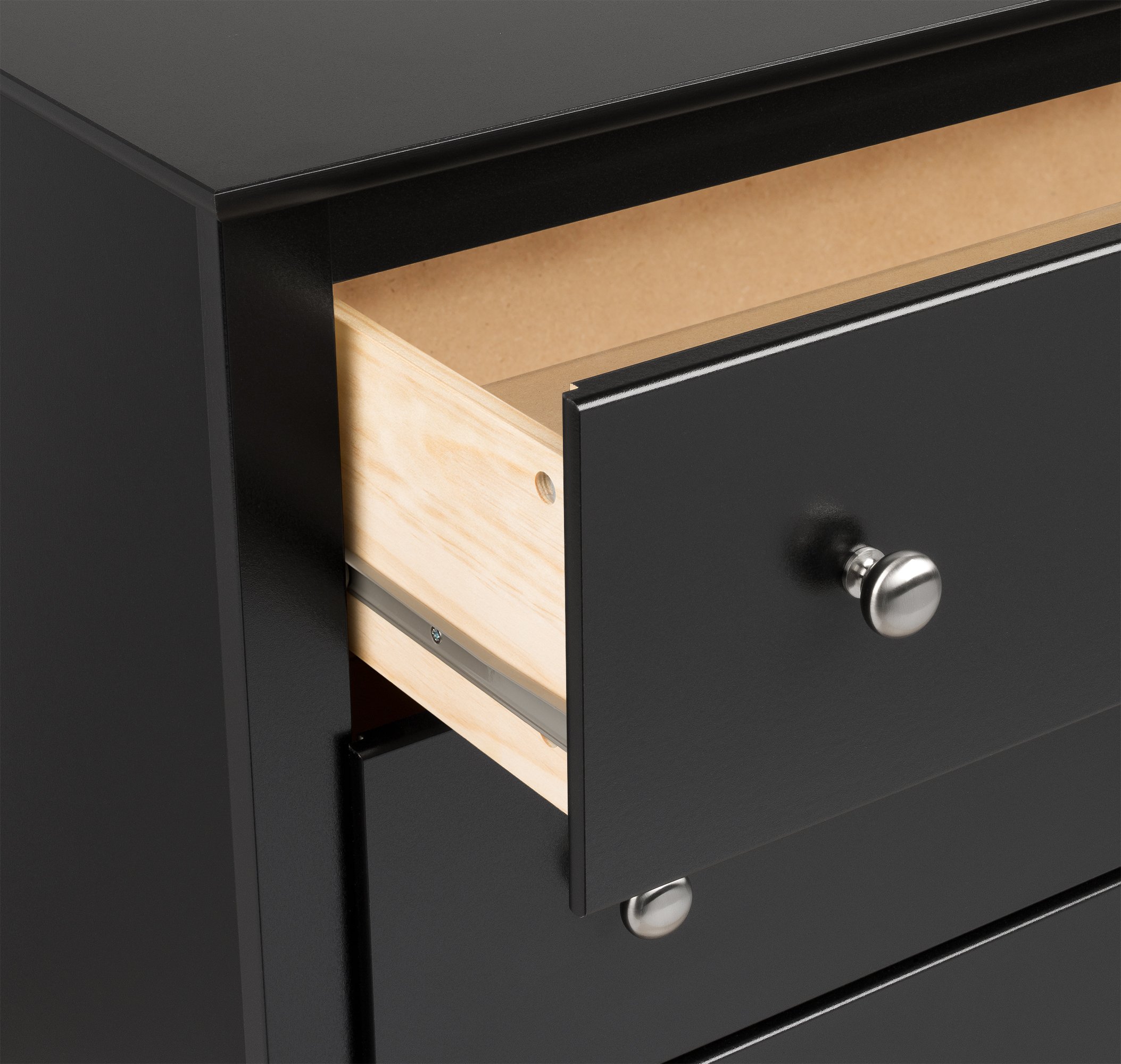 Prepac Sonoma 6-Drawer Dresser for Bedroom - Tall Chest of Drawers with Clothes Storage Organizer, Black (19