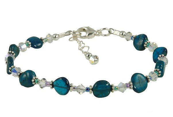 Aqua Apatite Gemstone Beaded Bracelet for Women - Healing Crystal Jewelry for Stress Relief & Positive Energy - Perfect for Meditation, Yoga & Spiritual Gifts